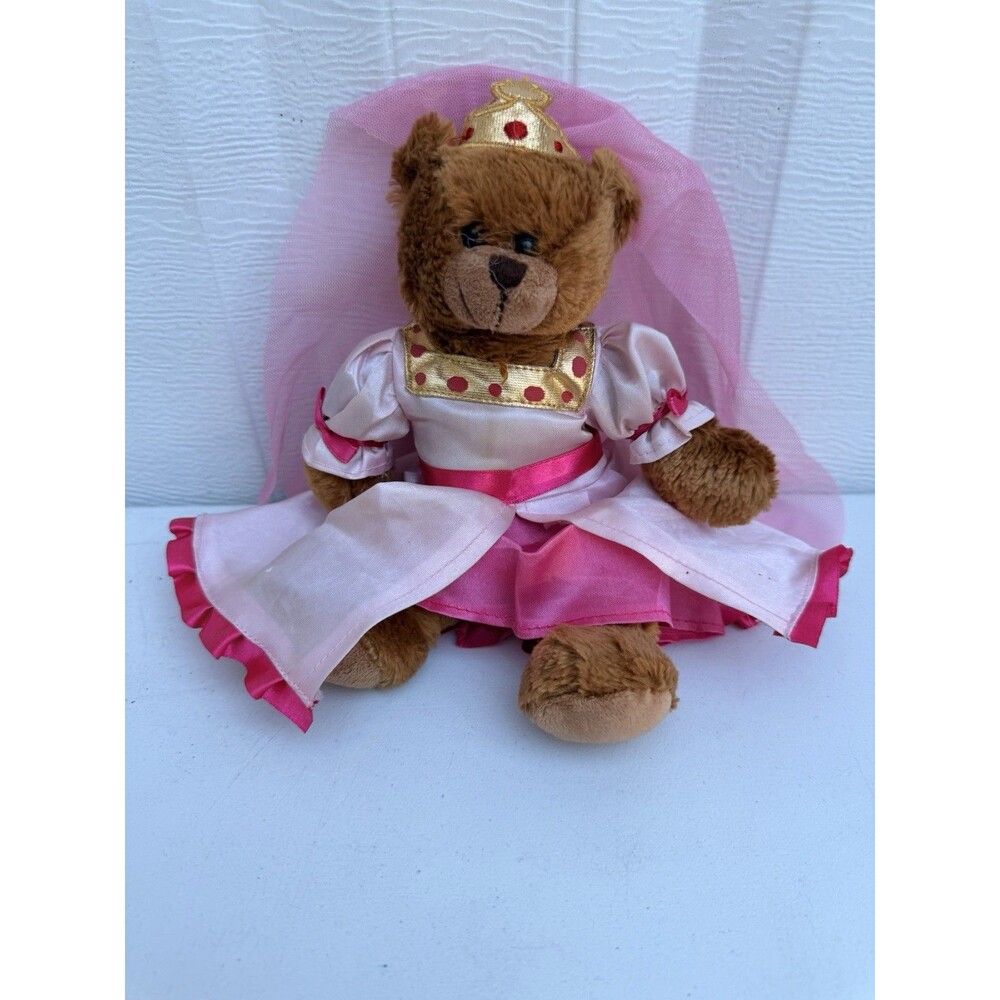 Mini 9” Build A Bear BABW Brown Bear Princess Dress RARE P16
